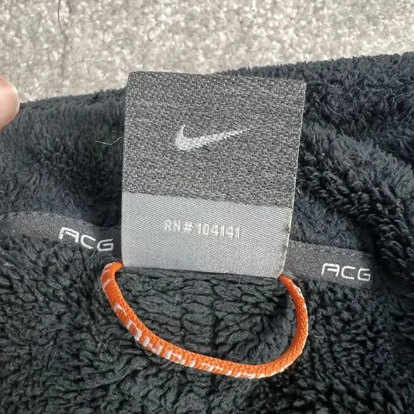 Nike ACG Full Zip Jacket Fleece Sherpa Furry Soft Black Womens Medium‎ M - Picture 4 of 10